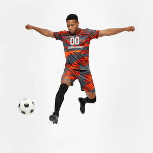 Ensemble d'uniformes de football avec maillot et short, application du nom de l'équipe, 100% polyester, grandes tailles pour hommes, entraînement - Product Image 2