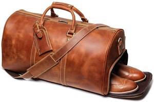 Fournisseur en gros de sacs de voyage en cuir de vachette de qualité supérieure, exportateur de sacs de voyage en cuir véritable de toutes tailles, sacs de week-end en cuir. - Product Image 5