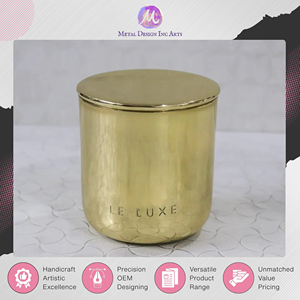 Personnalisation disponible - Contenants à bougies en laiton originaux les plus vendus - Pots à bougies pour fabricants de bougies de luxe au prix le plus bas - Product Image 2