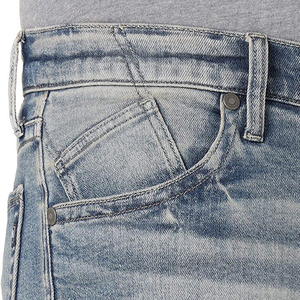Pantalones Cargo Casuales de Cintura Alta para Hombre, 100% Algodón, Color Azul Desgastado, Fabricante OEM de Pakistán, Estilo Perfecto para el Verano - Product Image 6