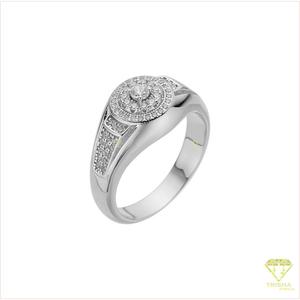 925 Sterling <b>Silver</b> Lab Grown Diamond Spiral <b>Statement</b> <b>Ring</b> With Gold Tone Finish For Wholesale Jewelry Buyers - Product Image 5