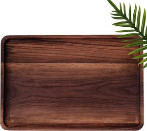 Plateau de service en bois unique, best-seller, avec une finition artisanale raffinée pour une présentation élégante des aliments dans les hôtels et restaurants. - Product Image 4
