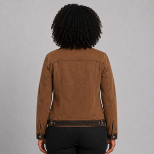 Top Quality <b>Women</b> Denim <b>Jacket</b> Custom Logo Breathable Washed Cotton Button Up Casual Streetwear Fashion Jean <b>Jacket</b> <b>for</b> <b>Women</b> - Product Image 5