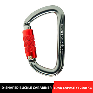 <span class=keywords><strong>Mousqueton</strong></span> en alliage d'aluminium en forme de O/D avec verrouillage à vis, résistance à la rupture de 1500 kg pour l'escalade, l'alpinisme, la <span class=keywords><strong>tyrolienne</strong></span> et la sécurité en extérieur - Product Image 3