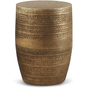 Tabouret en aluminium de haute qualité et prestigieux, mobilier de qualité supérieure, tabouret en métal, finition dorée, tabourets ottoman, laiton - Product Image 3