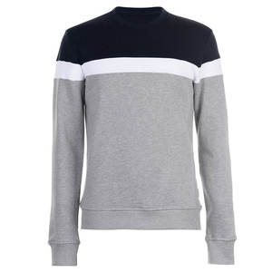 Sudadera Tricolor Urban Shadow para Hombre - Sudadera con Cuello Redondo en Bloques de Color Negro, Blanco y Gris, Top de Entrenamiento de Rendimiento con Forro Polar - Product Image 3