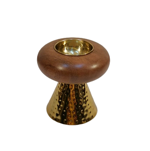 Ensemble de parfums pour spa, brûleur d'encens en bois pour aromathérapie avec corps en verre et base dorée martelée - Product Image 3