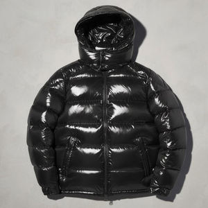 Men Premium Hooded <b>Quilted</b> Bubble Jacket Waterproof Breathable 100% Polyester Warm Lightweight Casual Full Zip <b>Winter</b> Outdoor - Product Image 5