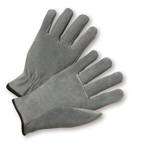 Guantes de Conducción de Cuero de Vaca de Grano Superior con Forro Completo, Resistentes al Calor, 11 oz, con Pulgar Reforzado, Blancos, para Jardinería y Trabajo de Seguridad - Product Image 2