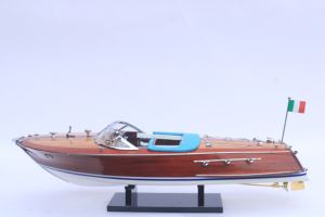 เรือเร็วไม้รุ่นริวา อริสตัน - งานฝีมือสำหรับตกแต่งบ้านบนโต๊ะ สำหรับของขวัญคริสต์มาสและตรุษจีน - Product Image 5