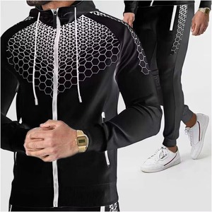 Conjunto Deportivo de Invierno para Hombre, Sudadera con Capucha a la Moda, Conjunto de 2 Piezas, Sudadera y Pantalones de Color Sólido - Product Image 6