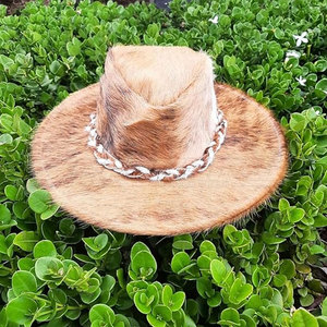 Sombrero de Vaquero de Cuero, Corona de Cuero Suave, Ala Ancha, Protección Solar, Accesorio de Moda Vaquero Elegante - Product Image 3