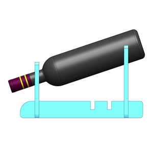 Estante Flotante Independiente para 3 Botellas, Perchero Clásico con Fácil Montaje para Uso en Interiores - Product Image 3