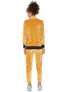 Ensemble de survêtement deux pièces en velours et coton pour femme, avec sweat à capuche et pantalon de jogging, orné de strass personnalisés pour l'hiver - Product Image 4