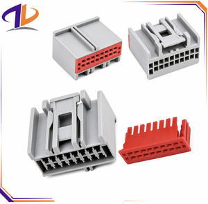 Boîtier de connecteur de faisceau de câbles automobile H-DAC 64 16 broches mâle/femelle compatible 30700-1167, contact en cuivre, nylon, 2,54 mm, gris - Product Image 1