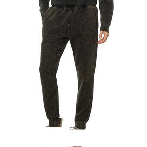 Custom Manufacturer Lightweight Casual Mid Men's Acid Wash <b>Joggers</b> <b>Oversized</b> Eco-Friendly Drawstring Closure 100% Cotton Pants - Product Image 4