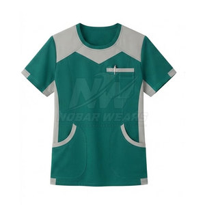 Healthcare Staff Apparel Short Sleeve O-Neck Medical <b>Scrub</b> <b>Top</b> Professional Workwear for Hospital Clinic and Nursing Departments - Product Image 2
