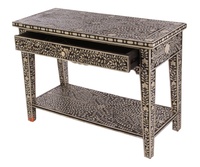Console moderne à 1 tiroir avec incrustations en os pour la décoration du salon et de l'entrée d'hôtel