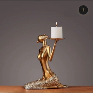 Golden Abstract Human Figurine Sculpture Set Tabletop Decor Minimalist <b>Resin</b> Artistic Statues for Living Room Home Office - Product Image 4