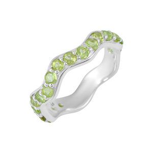 Anillo de Plata de Ley 925 con Hermosa Piedra Preciosa Cuadrada de Peridoto Natural, Compre Ahora a Precio de Fábrica Directamente del Proveedor, Anillos Finos - Product Image 1