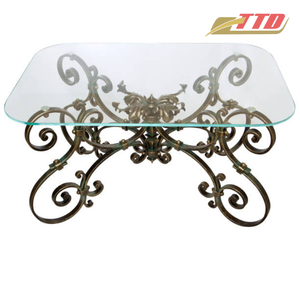 Custom Wrought Iron Dining Table Set Decorative Iron Furniture for Patios Gardens and Outdoor Entertaining - Product Image 3