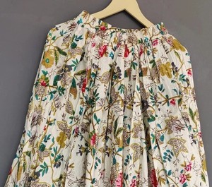 Jupe longue 100% coton, imprimée à la main à Jaipur, pour occasions spéciales, cadeau pour elle - Product Image 2