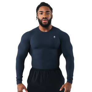 Men Compression <b>Long</b> <b>Sleeve</b> Athletic Shirt Stretch Fit Quick Dry Performance <b>Top</b> for <b>Workout</b> Training - Product Image 1