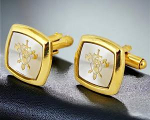 Boutons de manchette pour hommes en gros |   Boutons de manchette en métal personnalisés pour mariage, affaires et tenues formelles, bijoux de mariage en gros - Product Image 1