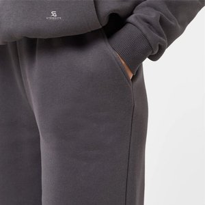 <b>Women</b> Oversized Solid Color Cotton Fleece Hoodie <b>Trousers</b> Matching Set Casual <b>Winter</b> Tracksuit Loose Fit Drawstring Waist Pants - Product Image 2