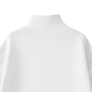 Sudadera unisex con media cremallera, cuello alto, manga larga, cálida, de forro polar, informal, con puños y dobladillo acanalados, para deportes al aire libre. - Product Image 4