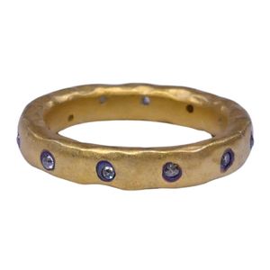 Wedding Wear 925 Sterling Silver Gold Plated Jewelry Diamond Gemstone Women Wear <b>Spinner</b> <b>Ring</b> - Product Image 4