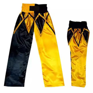 Pantalon de kick-boxing professionnel avec logo sur le devant, respirant, séchage rapide, léger, 100% polyester, personnalisable pour l'entraînement - Product Image 1