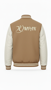 Streetwear style américain, manches en cuir contrastées, style urbain viral, coupe oversize universitaire - Product Image 3