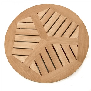 <b>Round</b> Teak Side <b>Table</b> Outdoor Patio Accent <b>Table</b> Solid Wood Garden End <b>Table</b> - Product Image 4
