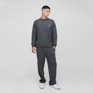 Conjunto Deportivo de Dos Piezas para Hombre, Sudadera con Capucha y Cuello Redondo en Mezcla de Algodón, Pantalones Deportivos, Ropa Deportiva Urbana, Logotipo Personalizado, Directo de Fábrica - Product Image 2