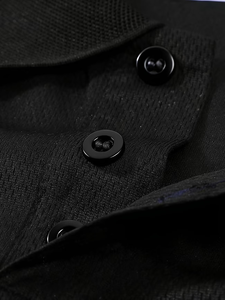 Custom Printed Men's Polo Shirt Black Breathable Quick Dry Work Fashion Uniform Screen Printing Polyester Oeko-Tex Certified Oem - Product Image 5
