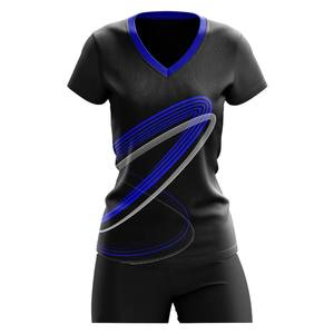 Ensemble d'uniformes de handball personnalisés pour femmes, maillot à manches courtes et short, respirant, séchage rapide, vêtements de sport d'équipe pour l'entraînement et la compétition - Product Image 1