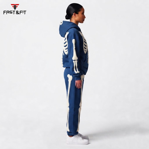 Vêtements de sport légers à capuche pour le streetwear, design personnalisé, vêtements de sport respirants, ensembles de survêtements, vêtements de gym, jogging pour hommes - Product Image 3