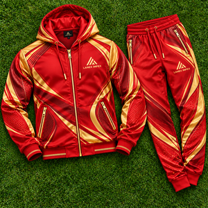 Ensemble de survêtement personnalisé par sublimation CuWholesale pour équipes – Veste et pantalon de sport imprimés intégralement, respirants et adaptés à la pratique sportive - Product Image 6