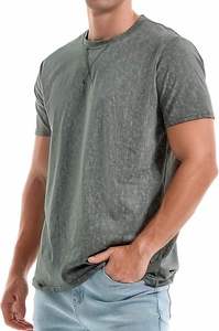 T-shirt vintage pour homme en coton lavé, streetwear décontracté, mode confortable pour tous les jours - Product Image 2