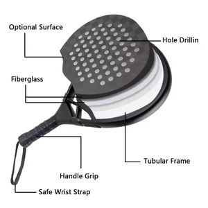 Raqueta de Pádel y Tenis Playa Personalizada, Marco de Fibra de Carbono 12K, Color y Logotipo Personalizables, OEM Disponible para Uso Deportivo - Product Image 4