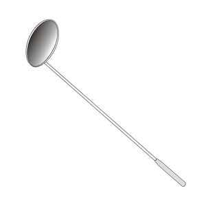 Miroir laryngé manuel de haute qualité 130mm de Long 6mm Instrument chirurgical en acier inoxydable certifié CE Classe I Taille personnalisable - Product Image 1