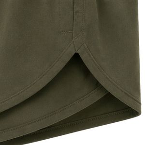 Shorts de sport vert olive pour femmes, taille élastique avec cordon de serrage, pour la course, la gym, l'entraînement, décontractés, séchage rapide, vêtements de sport, personnalisables OEM - Product Image 3