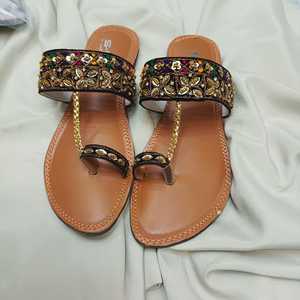 Sandalias Planas para Mujer, Diseño 2026, Estilo Indio Punjabi, Transpirables, Antideslizantes, para Bodas, Fiestas y Eid - Product Image 5
