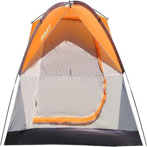 2/6 Outdoor Double-Layer Camping Tent with Large Mesh Windows Waterproof Windproof Rainproof Top Roof Portable for Families - Product Image 1