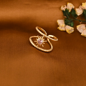 Anillo de Diseño Minimalista Ajustable Chapado en Oro de Moda para Mujer, Regalo de Boda y Compromiso, Lote al por Mayor de 25 Pares - Product Image 2