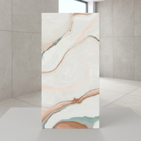 Carreaux de sol et de mur en porcelaine polie Declan Brown 2x4 pieds, aspect marbre foncé, collection intérieure de luxe