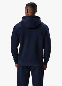 Ensemble de survêtement bleu marine à capuche pour homme, en molleton, décontracté, pantalon de jogging, manches longues, couleur unie, respirant, coupe classique, pour l'automne - Product Image 3