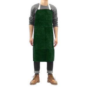 High Heat Resistant Welding Apron Heavy Duty Cowhide Split Leather CE Certified Adjustable Waist for Firefighting BBQ Spark Hand - Product Image 6