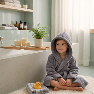 Albornoz Suave con Capucha para Bebé, Absorbente, 100% Algodón, Toalla Infantil, Envoltura de Baño para Niños Pequeños, Cómodo Regalo para el Hogar, Armario de Baño, Oeko-Tex - Product Image 4